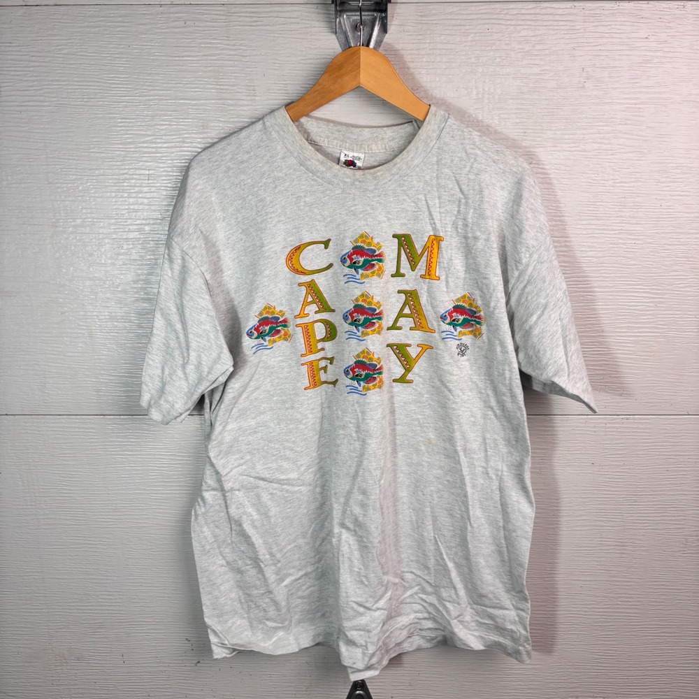 Vintage 1993 Cape May Bar Diegos Fish Graphic Single Stitch USA XL